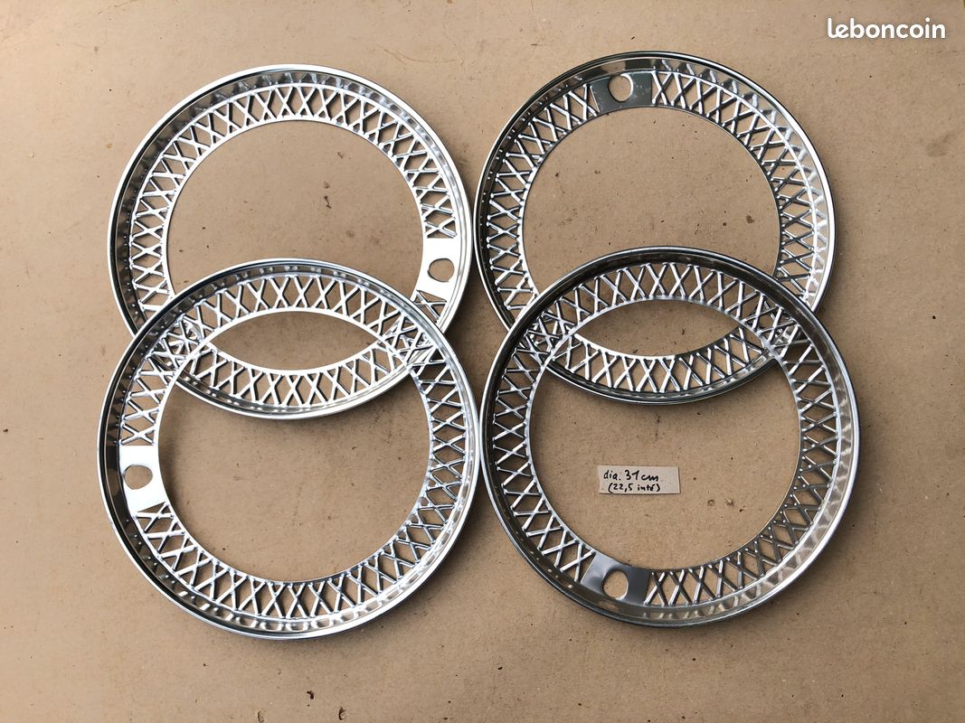 Enjoliveurs cerclages dia 31 cm (22,5 intérieur) roue ancienne collection (image 1)
