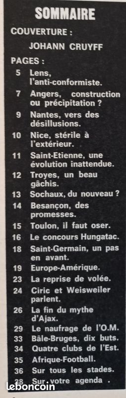 1973 miroir du football n°198 SAINT ETIENNE TOSATAO
