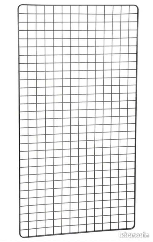 3 grilles présentoir magasin double cadre gris martellée 150 x 45 (image 1)