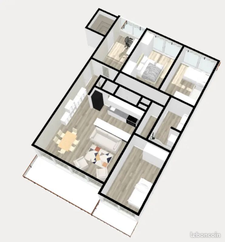 Vends appartement traversant - 97m² - Rennes Metro Colombier — 2