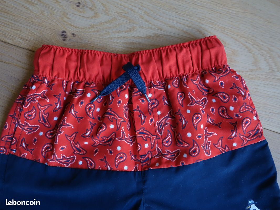 2 Shorts Sergent Major Fille – Jean Et Coton, Tailles 6 Et 7 Ans, Bleu Et Marron, Très Bon état