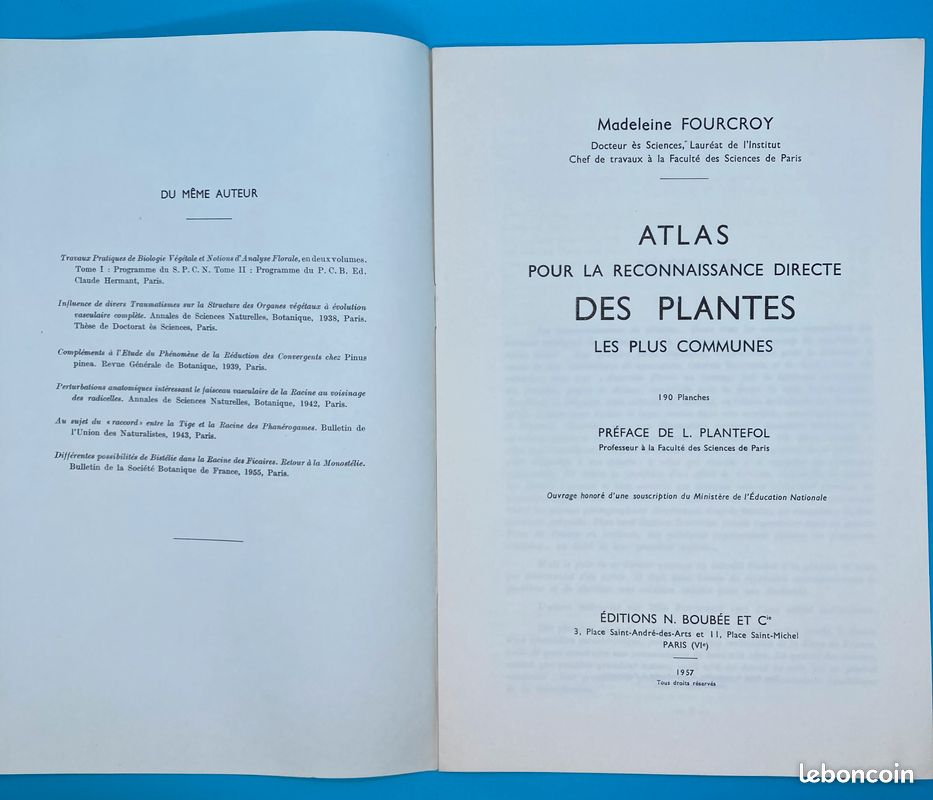 ATLAS DES PLANTES. Madeleine Fourcroy (image 2)