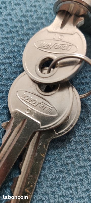 Barillet de Barillet de porte maison avec 3 clés 80mm (image 2)