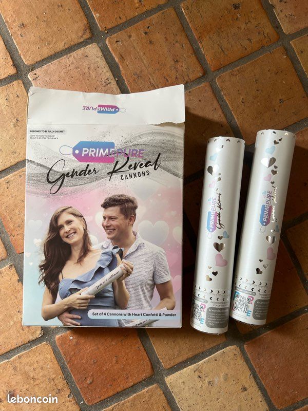 2 canons à confettis bleus pour « gender reveal » (image 1)