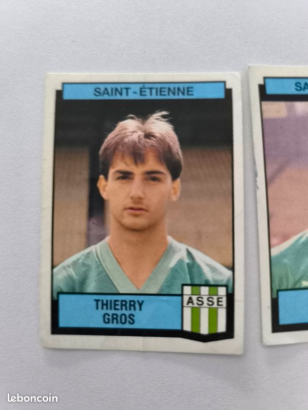 Lot 2 Stickers Panini Foot 1980 – St Etienne #580/581, Neufs Non Collés
