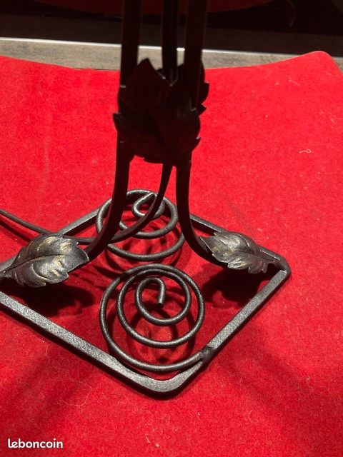 Lampe Tulipe Art Deco Fer Forgé (image 4)