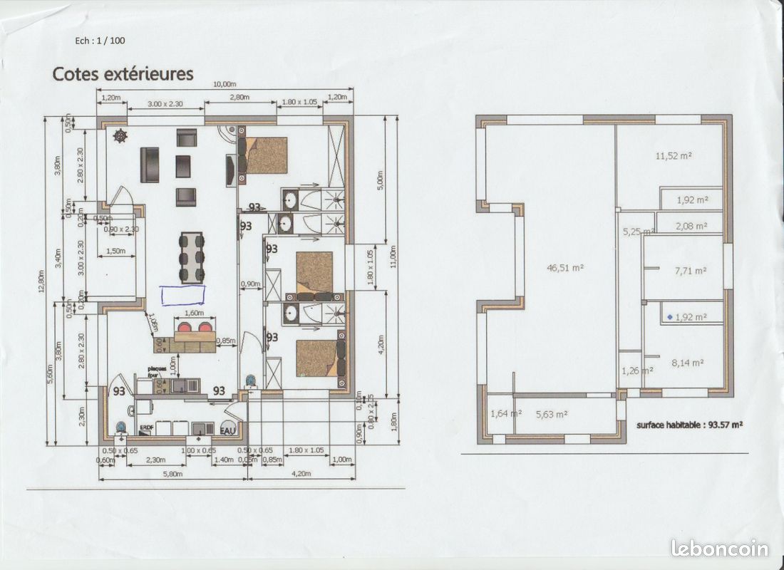 Maison a louer lannion - 4 pièce(s) - 94 m2 - Surfyn