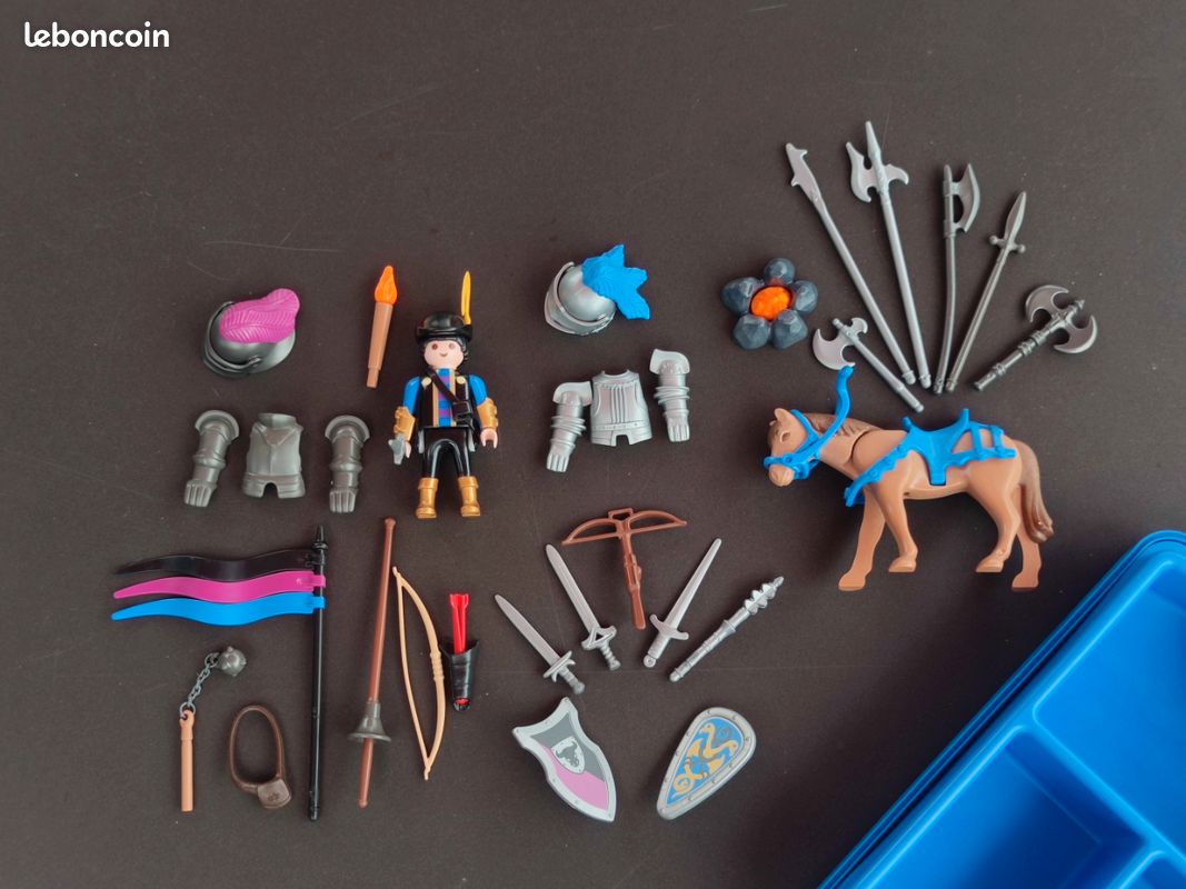 PLAYMOBIL VINTAGE MÉDIÉVAL Transport De Prisonniers Charrette Set 3674 - Foto 7