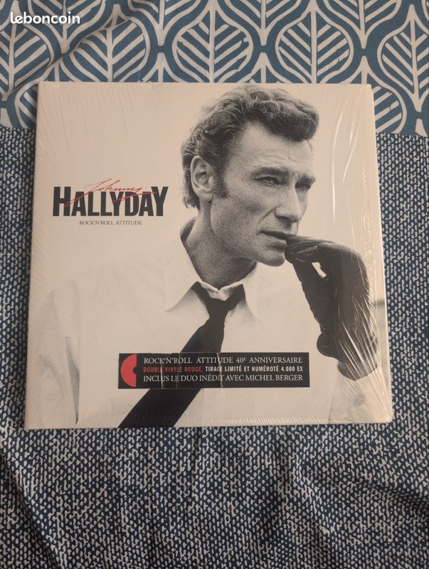 Johnny Hallyday double vinyle rouge rock n roll attitude 40eme anniversaire (image 2)