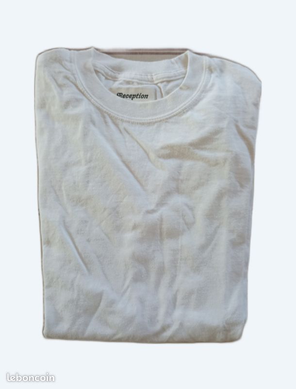 Tee shirt manches longues blanc taille S (image 1)