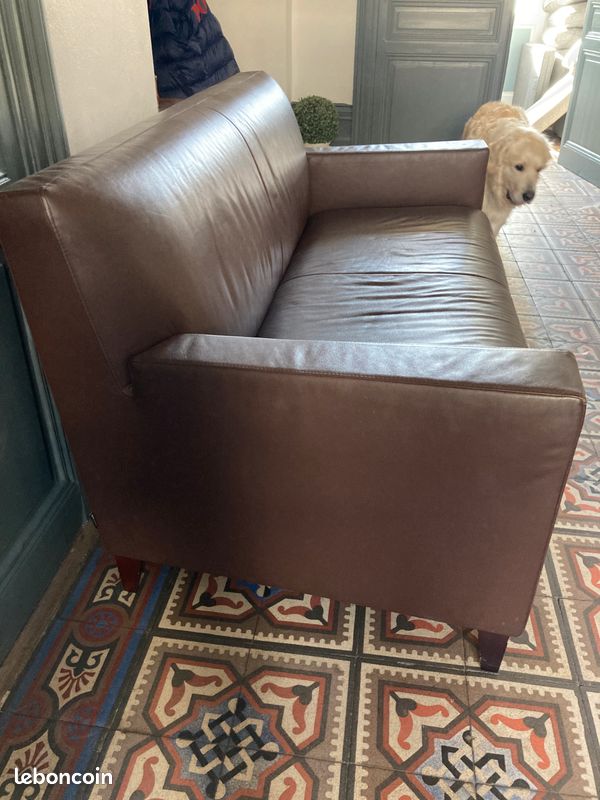 Canapé cuir marron ligne roset (image 4)