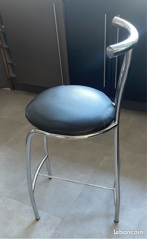 Chaise haute bar/mange debout chrome (image 3)
