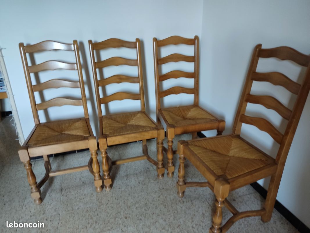 Quatre chaises en chêne massif (image 2)