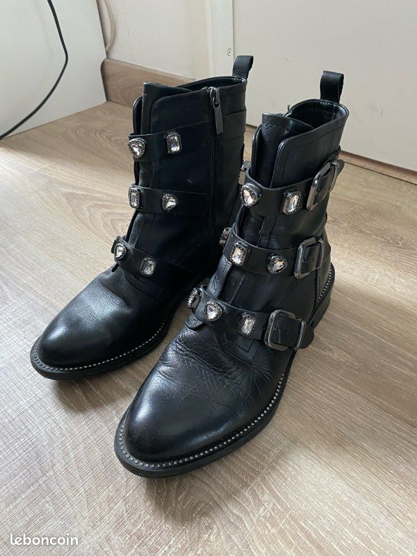 Stiefelette Tamaris Biker Boots Schwarz Ankle Boots Stiefeletten