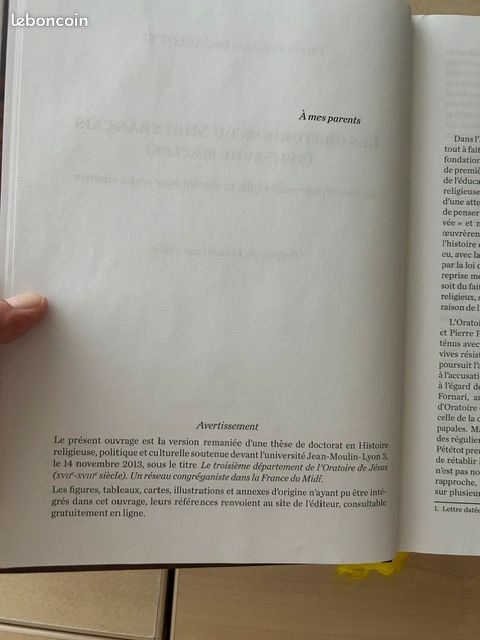 Livre Histoire : Les Oratoriens du Midi français - F-X Carlotti (image 5)