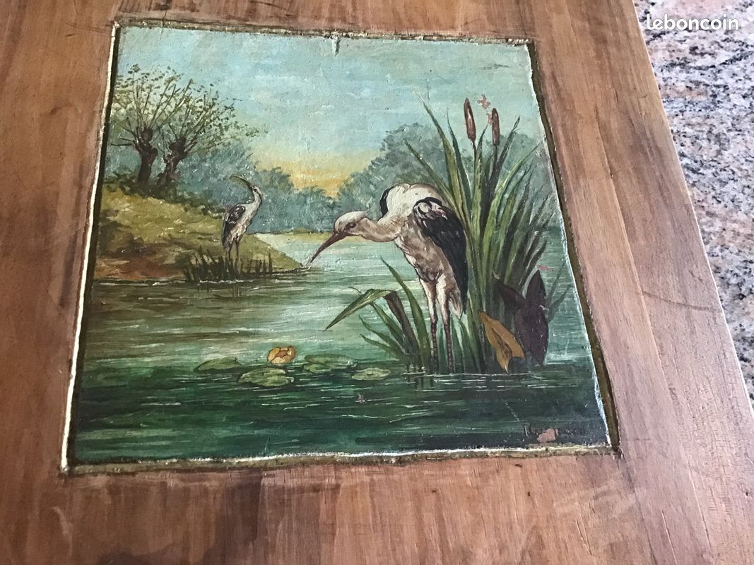 Peinture ancienne sur bois (image 1)