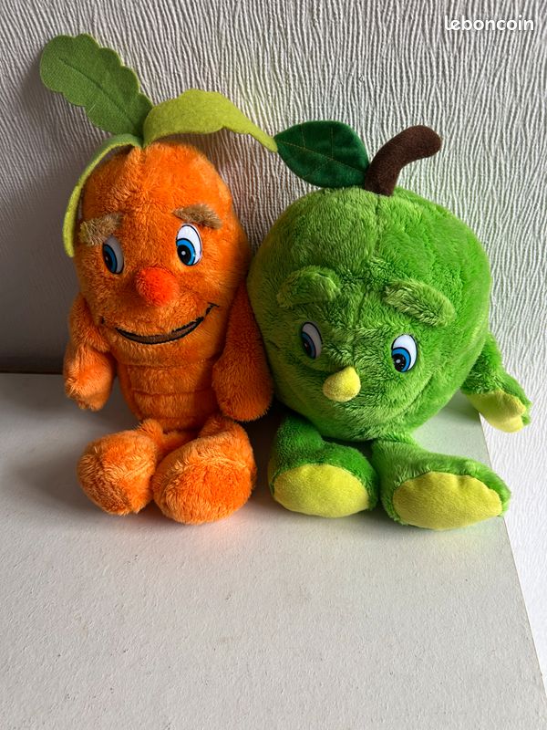 2 peluches fruits et legumes (image 1)