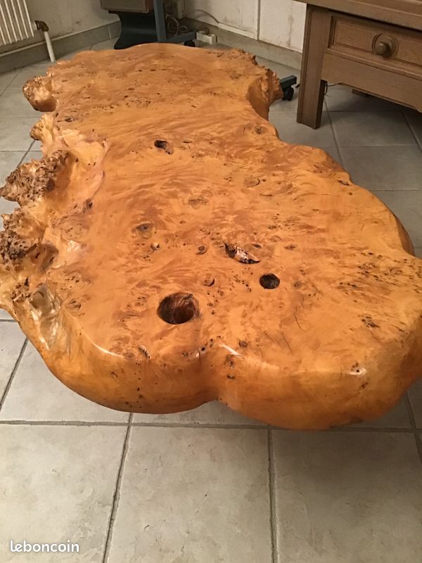 Table de salon orme massif (image 3)
