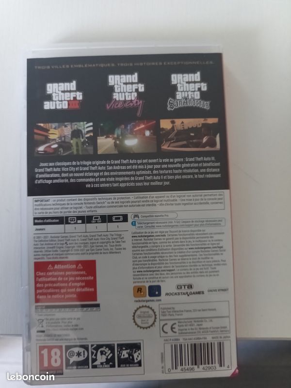 Jeu Nintendo Switch GTA THE TRILOGY (image 2)