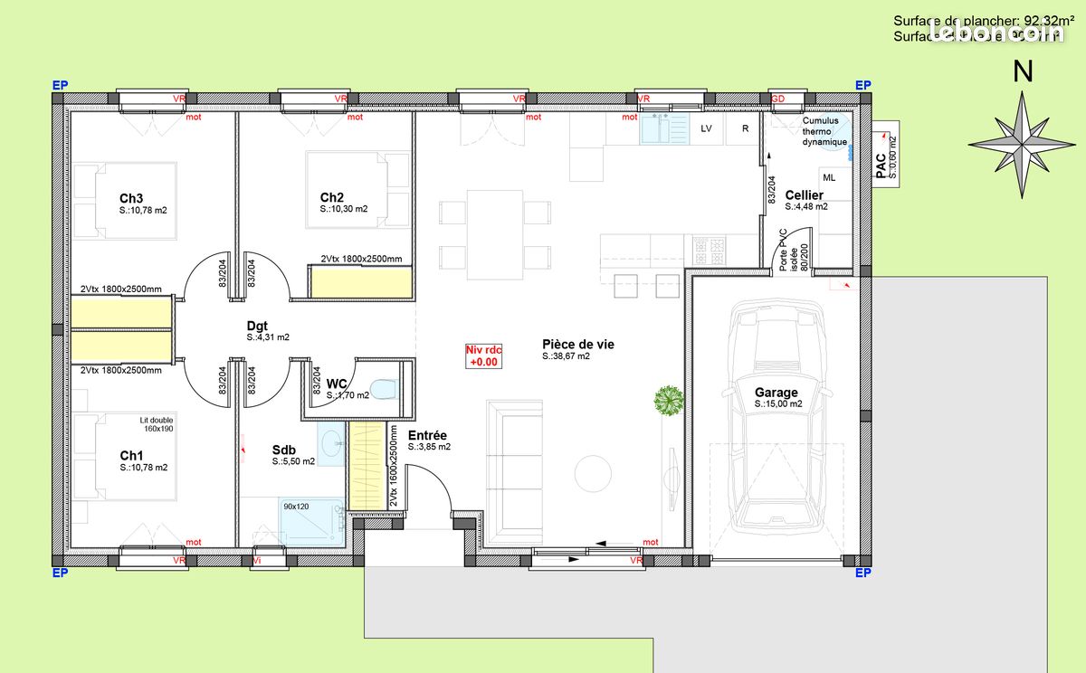 Maison moderne de 90 m² + Garage 15 m² (image 2)