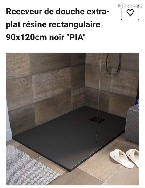 Receveur extra plat résine ardoise (image 1)