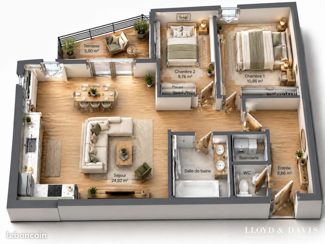 Appartement 3 pièces 66 m² · à Nantes · 66 m² · 283 500 €