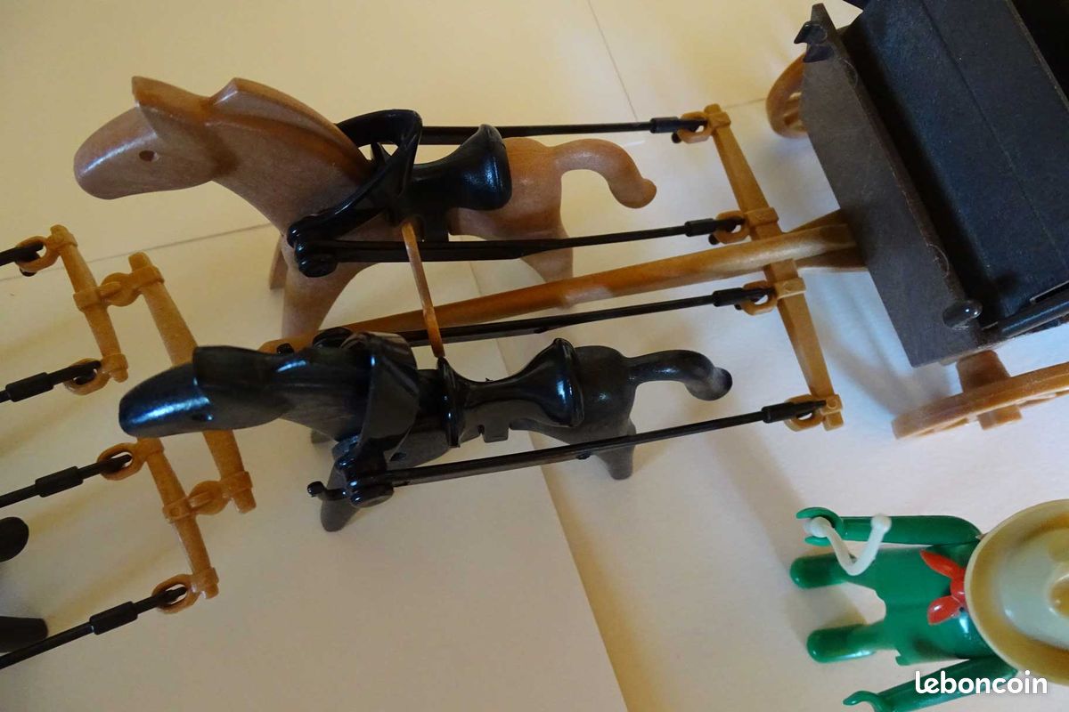 Playmobil Chariot Western Cow Boy Vintage (image 2)