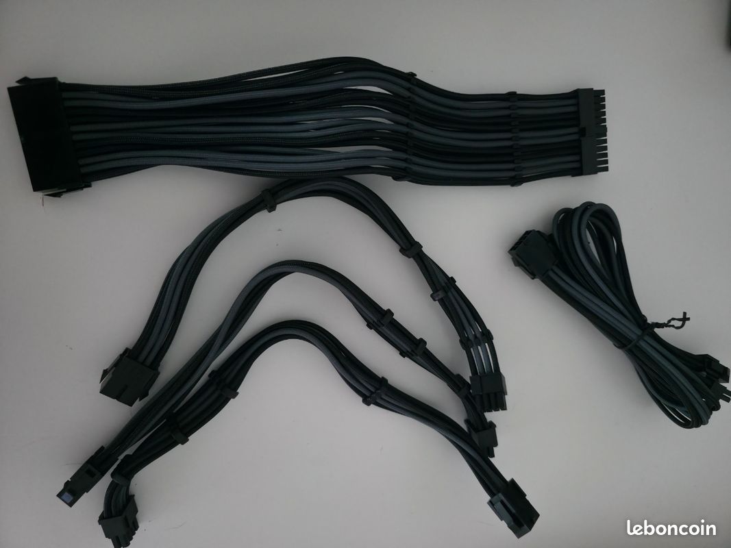 Rallonge de câble gainé Mod personnalisé GPU PC Alimentation (image 3)
