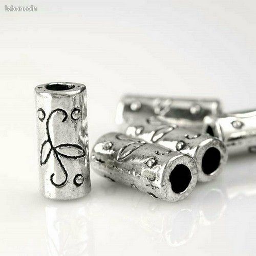 10 Intercalaires spacer _ TUBE motif arabesque 12X5mm _ Perles Apprêts _ A146 (image 3)