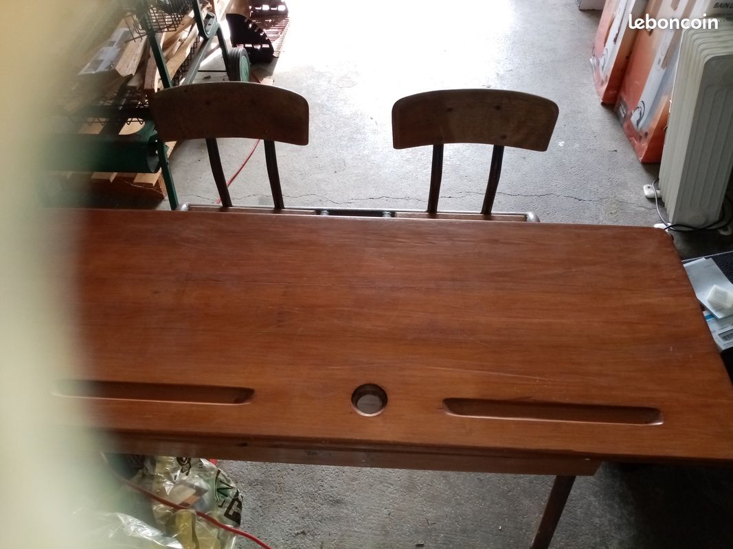 Table d'écolier double (image 1)