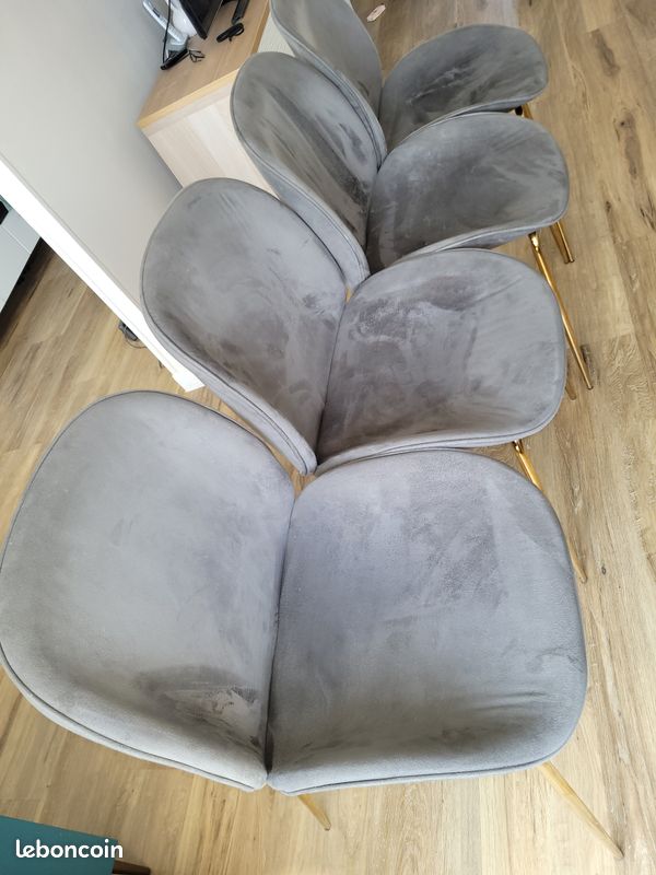 Lot de 4 chaises velours Maisons du monde (image 2)