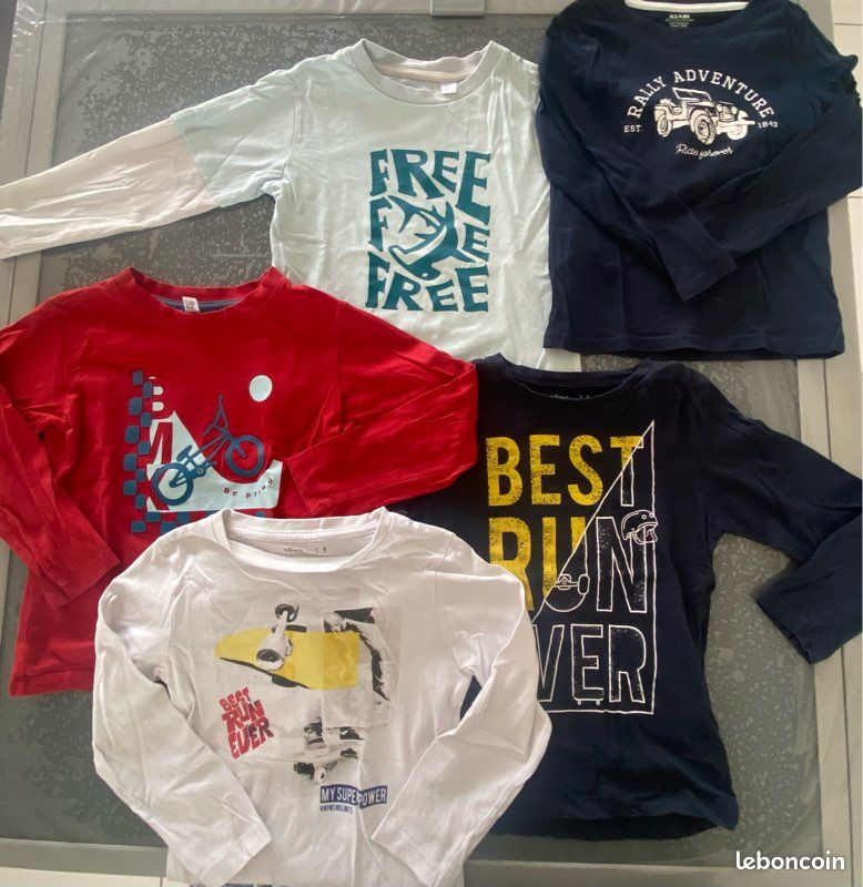 Lot 5 t shirts manches longues (image 1)