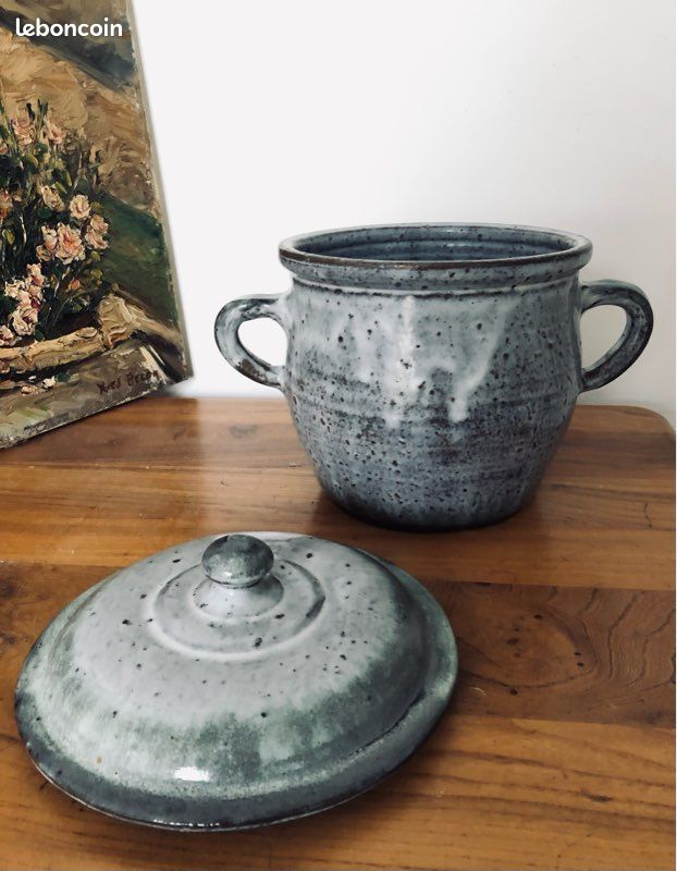 Soupiere / Pot couvert en grés Poterie de la Vallée Noire (image 8)