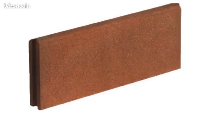 Bordures béton lisse rouge (image 1)