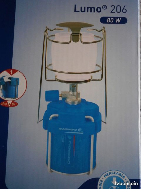 Lampe à Gaz Campigaz 206L - Lanterne Camping 80W Cartouche Perçable