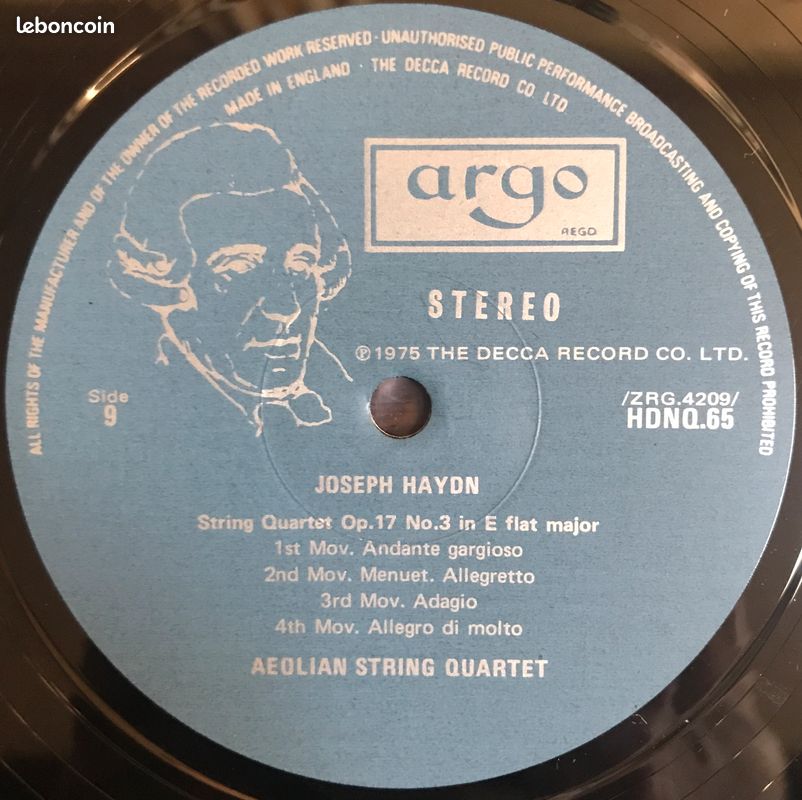 6xLP Haydn Aeolian String quartets 9 17 Argo UK 1975 Classique Musique chambre Simpson Major Hurwitz (image 15)