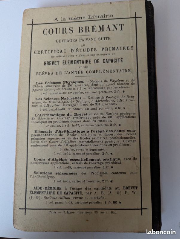 Les sciences physiques et naturelles du certificat d'études (image 2)