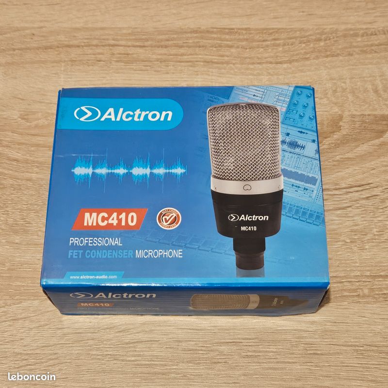 Alctron mc001 microfone profissional de diafragma grande, condensador