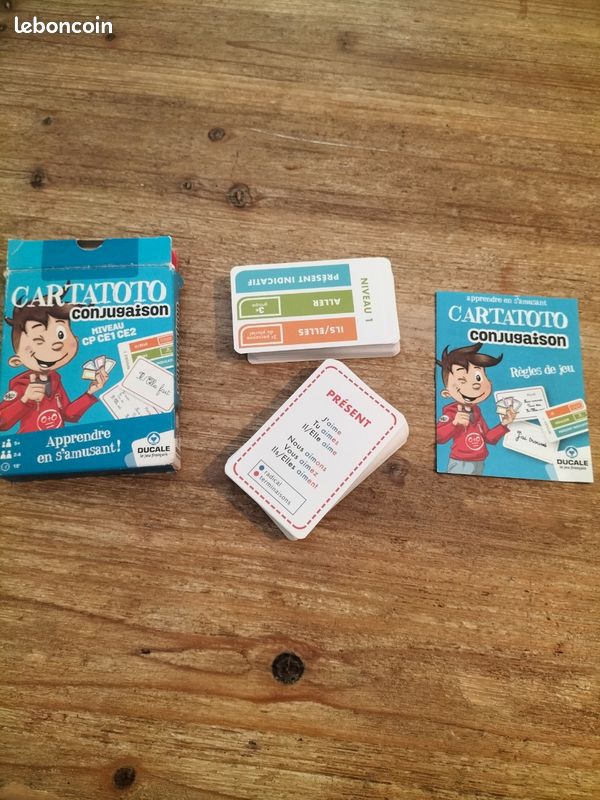 Cartatoto Conjugaison – Jeu éducatif De 110 Cartes Pour Apprendre Les Verbes Dès 5 Ans (CP-CE2)