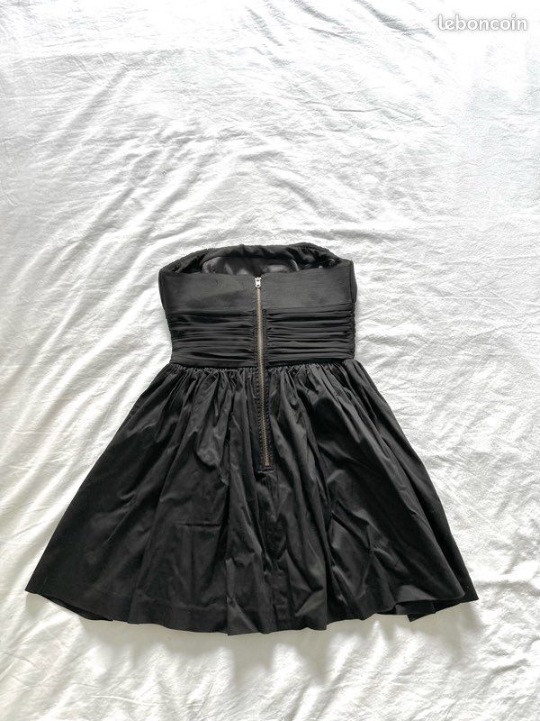 Robe bustier courte boule drapée en coton noir Taille S LaROK (image 6)