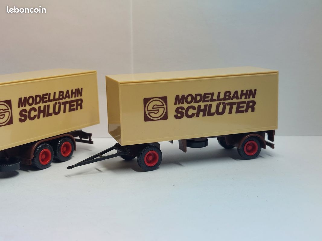 Kit Modèle Réduit Herpa 1:87 - Remorque 5 Essieux Service De Pièces Suède - Réf. 085960 - Neuf