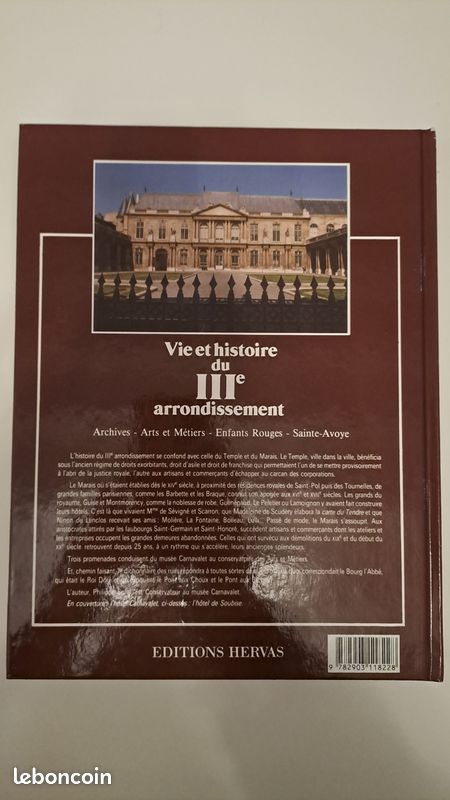 Livre Vie et histoire IIIe arrondissement Paris (image 2)