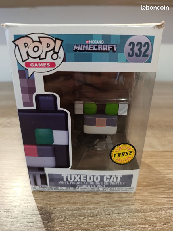 Funko Pop Minecraft – Tuxedo Cat (Chase) #332 – Édition limitée