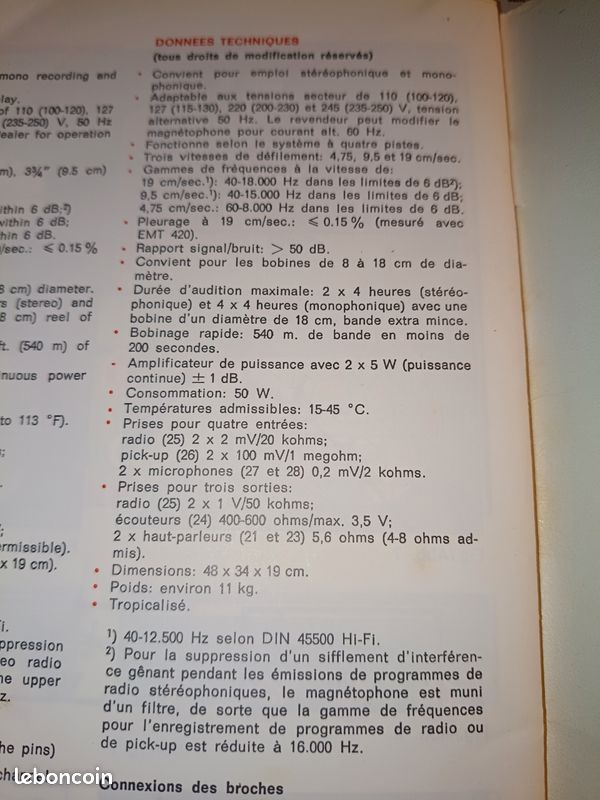 NOTICE MANUEL MODE d'emploi amplificateur SONY TA-2650 cf chaine HiFi
