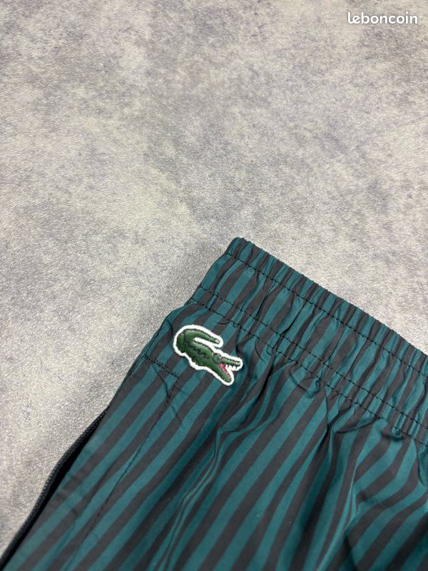 Jogging Lacoste sport vert/noir coupe large logo brodé - XS (image 7)