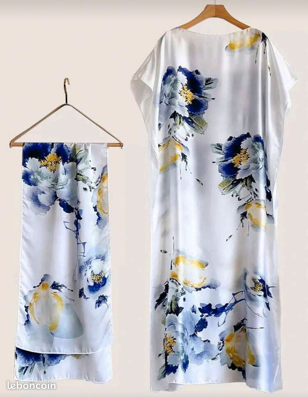 Tissu Satin Polyester Imprimé Floral - 150 Cm De Large, Vendu Au Mètre - Pour Robes, Écharpes, Création