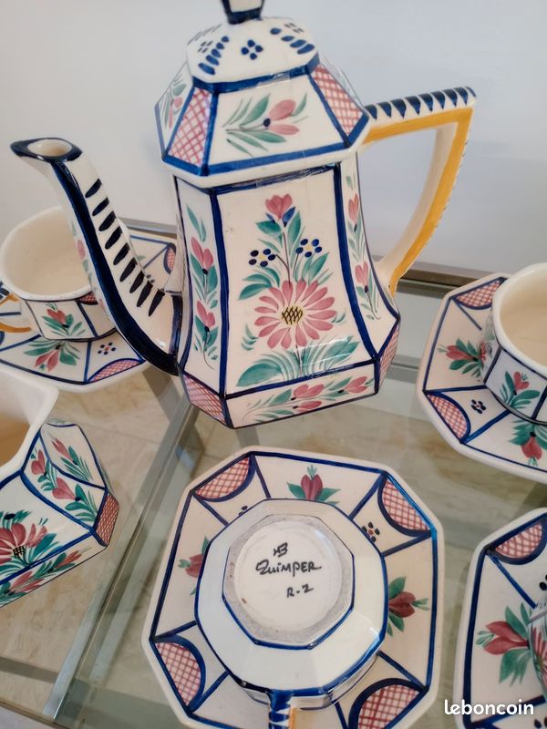 Amusant ensemble thé-café en argent à décor de vannerie, fin XIXème
