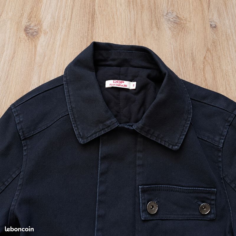 Manteau Court Caban noir/bleu marine Homme Taille S – Zippé Boutons pressions Poches Intérieur matelassé – DDP – Automne / Printemps (Mi-saison) Quotidien / Ville (image 8)