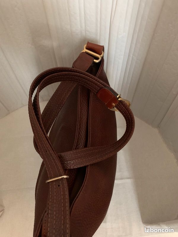 SAC SEAUX TEXIER CUiR MARRON à BANDOULIÈRE (image 10)