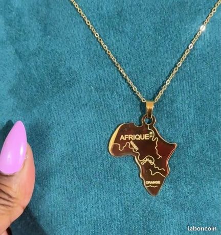 Collier carte d'afrique - France